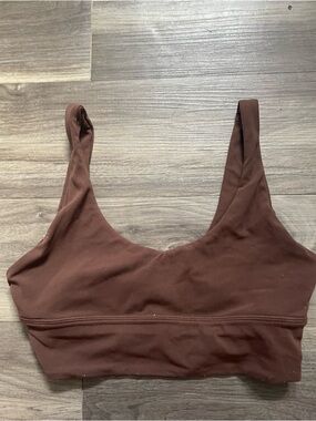 lululemon athletica Brown Scoop Neck Sports Bra, Size 6